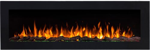 Built-in fireplace without heating function, electric Aflamo black 11 W 166 x 55 x 12.8 cm