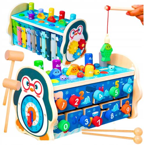  PENGUIN 7in1 CUMPER FISHING EDUCATIONAL PUNCHER MONTESSORI SORTER