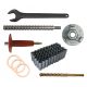 Set for mounting a drilling rig with anchors + setting tool + nut + screw + wrench