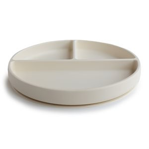  Mushie plate, white silicone