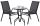 A set of garden and patio furniture GardenLine garden furniture set, black metal, 3 pieces.