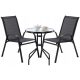 A set of garden and patio furniture GardenLine garden furniture set, black metal, 3 pieces.