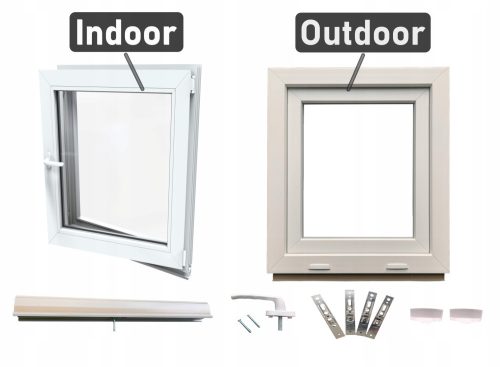 Lorac tilt and turn window, right, PVC, 400x700 mm