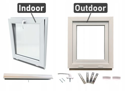 White PVC tilt window 40x80 400x800 tiltable