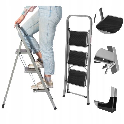 Bauhus ladder 2.5 m steel 3 to 150 kg