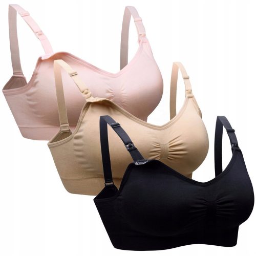  Expectant mother breastfeeding seamless polyamide size L/XL + bra extender set of 3 bras