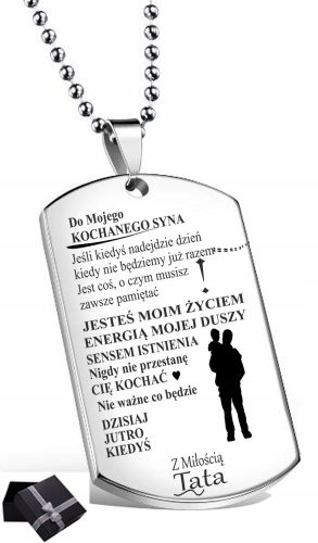  NECKLACE FOR SON MEMORY DOG TAG ENGRAVING
