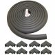  FOAM TAPE FOR PROTECTING EDGES AND CORNERS 5 meters black + 8 corners
