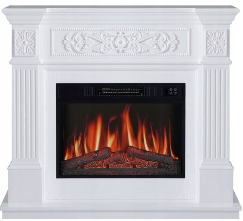 ArtiFlame electric freestanding fireplace with heating function, white, 1800 W, 106.6 x 92.5 x 37 cm