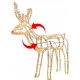  LED REINDEER SHAKING HEAD, LARGE 3D + FLASH