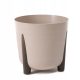  Flowerpot Lamela, 30 cm x 30 x 28.5 cm, diameter 30 cm, plastic in brown and beige tones