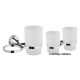 Cups and containers for the bathroom ONE MUG X 2 PIECES GLASS CHROME WITH SHINE 07039