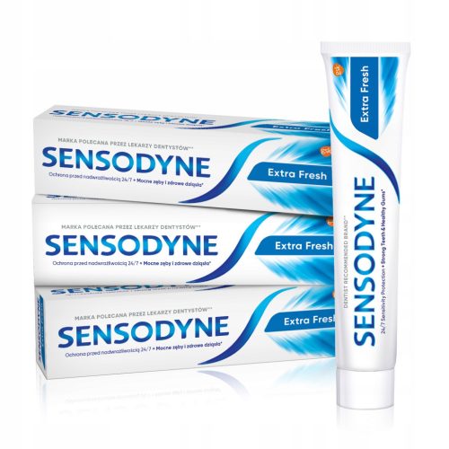  Sensodyne Extra Fresh Toothpaste with Fluoride, Refreshing Mint, 75 ml