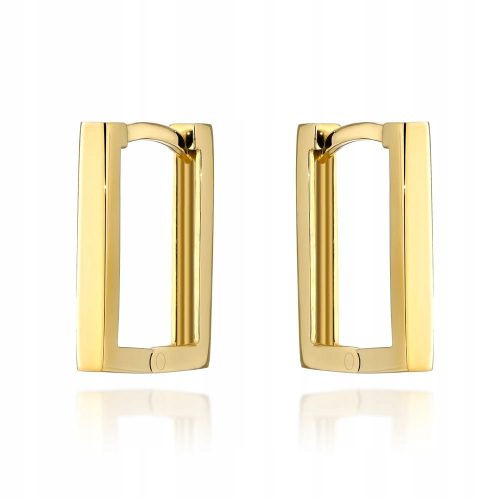  585 gold earrings rectangles