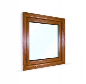 PVC WINDOW 60 X 40 / 600 X 400 RU/L WINDOW GOLDEN OAK