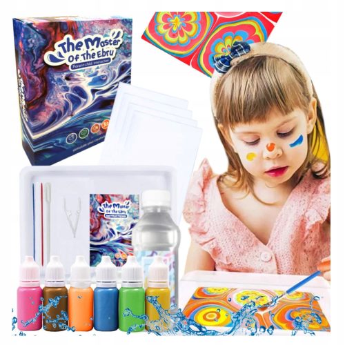  PAINTS FOR PAINTING ON WATER SET EBRU MARBLE WATER PAINTS FOR CHILDREN