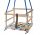 Hanging wooden rung swing for children