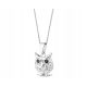  Apart Silver pendant with zircons owl