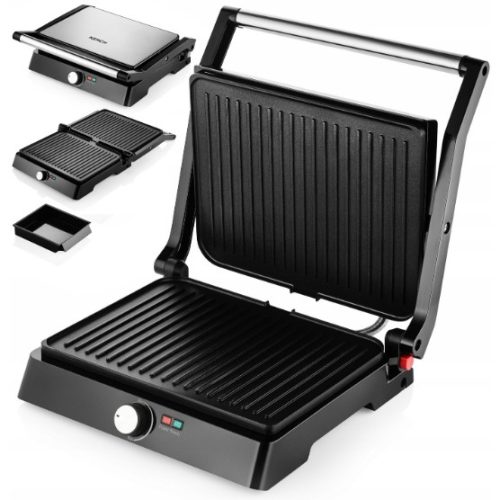  ELECTRIC GRILL PANINI SANDWICH MAKER TOASTER KERCH PUR 2700W