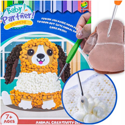  Creative KIT for Children MASCOT Dog Pillow EMBROIDERY Plush DIY