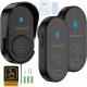 Wireless doorbell, 2 receivers, waterproof outdoor door, 250 m