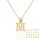  Gold Necklace chain letter with letter M 925 any letter 50 mm