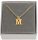  Gold Necklace chain letter with letter M 925 any letter 45 cm