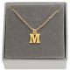  Gold Necklace chain letter with letter M 925 any letter 45 cm