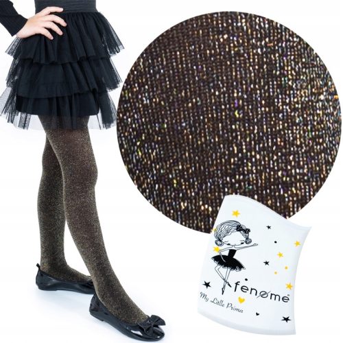  Girls' tights GLITTER tights SHINY