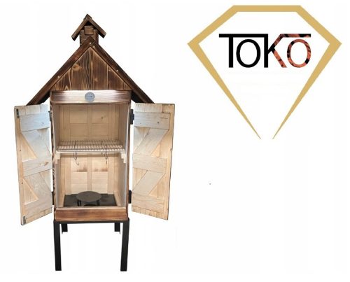  TOKO wooden garden smokehouse LED lighting Wood smokehouse