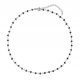  Silver choker necklace with onyx stones