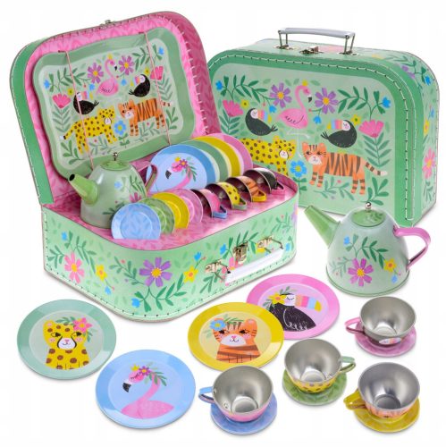  Jewelkeeper 15-piece tin tea service