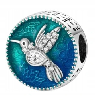  Bird Charm Hummingbird Hummingbird Silver S925 + FREE