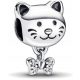  Charms CAT with bow CAT hanging Silver 925