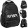  BeUniq school backpack with multiple compartments, black, multicolored, 20 l