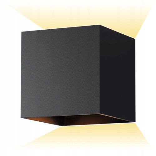  Black garden wall light Interlook, integrated 6 W LED source