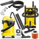 Aspirateur industriel Kärcher WD3 1000 W + suceur tissus KARCHER SE 4001 SE 5100