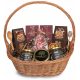  Wicker gift basket LARGE SET for Christmas with tea, sweets, honey