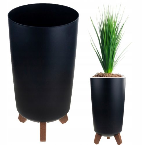  Prosperplast Gracia Tubus Slim Flowerpot 19.5 x 36.5 cm Anthracite