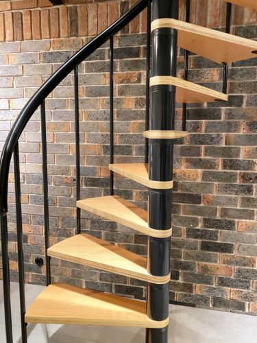 Dolle CALGARY 120 anthracite/beech, spiral staircase