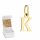  Gold pendant LETTER K pr. 585 ENGRAVING