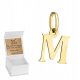  Gold pendant LETTER M pr. 585 ENGRAVING