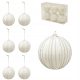  Unbreakable Christmas tree balls - cream 8 cm, 6 pcs.