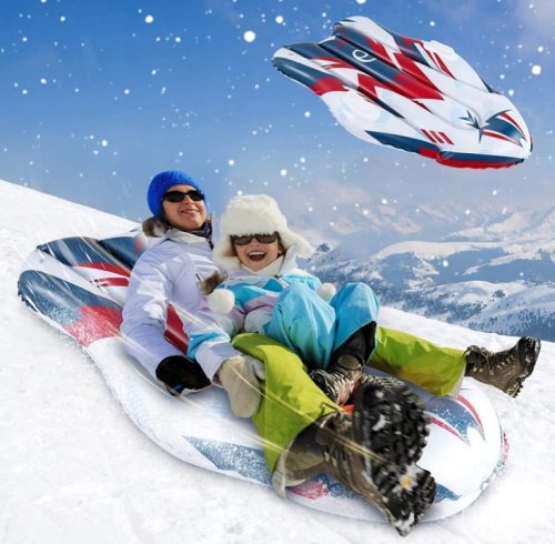  INFLATABLE SNOW SLED DOWNHILL STRONG HANDLES