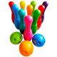  GIANT Bowling Pins IKR 10 pcs. + 3 BALLS - Polish manufacturer