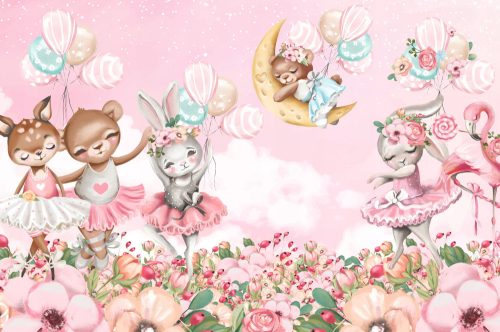 Photo wallpaper FOR A GIRL, PINK BALLERINAS 294x260 RB03