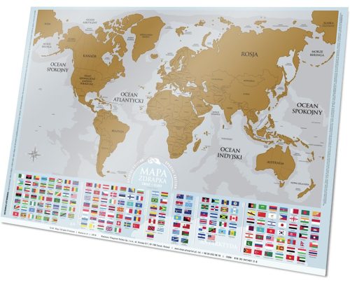  Scratch Map Gold, Europe+World, Gift