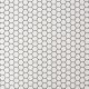 Washable vinyl wallpaper with black hexagon pattern