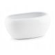  Polnix flowerpot 27 cm x 17 x 13 cm diameter 17 cm ceramic white