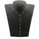  GOLD NECKLACE TIES PLATES SURGICAL STEEL MOONRIVER